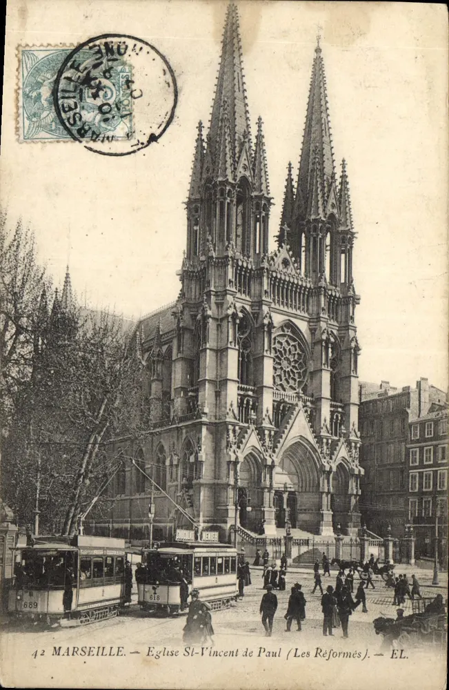 Marseille — Kirche Saint-Vincent de Paul (Die Reformierten) — EL. - Vorderseite