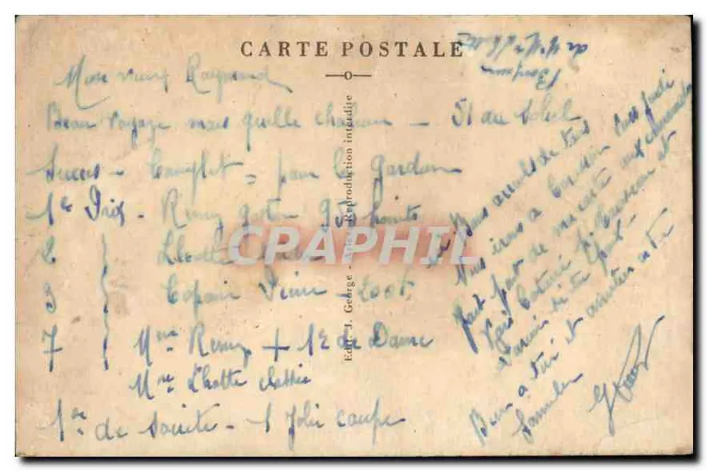 Arles — As Arenas e o Ródano — Editor J. Grange, n°99 - Verso