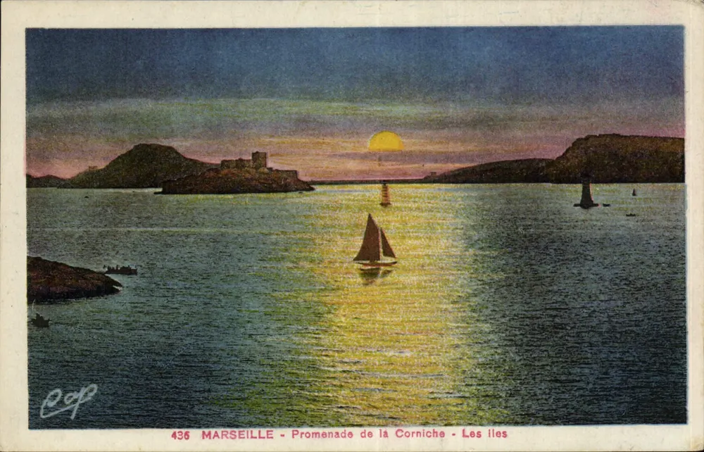 Marselha - Promenade da Corniche - As ilhas — editor COP, n° 436 - Frente
