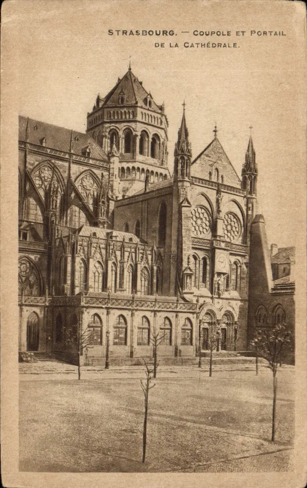 Straßburg — Kuppel und Portal der Kathedrale — Papeterie Alsacienne, Straßburg - Vorderseite