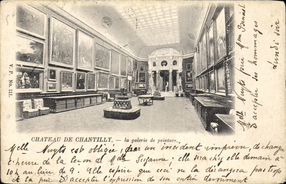 Schloss Chantilly — die Gemäldergalerie — V.P. Nr. III - Vorderseite