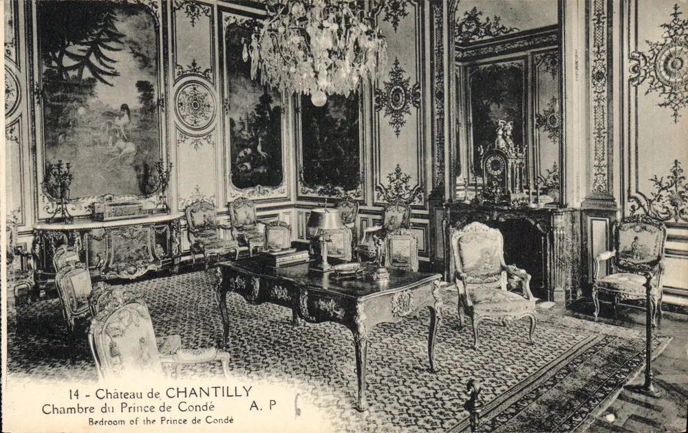 Schloss Chantilly — Zimmer des Prinzen von Condé — A.P. n°14 - Vorderseite
