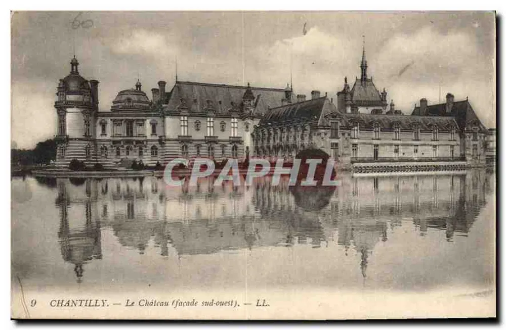Chantilly — O Castelo (fachada sudoeste) — LL. - Frente