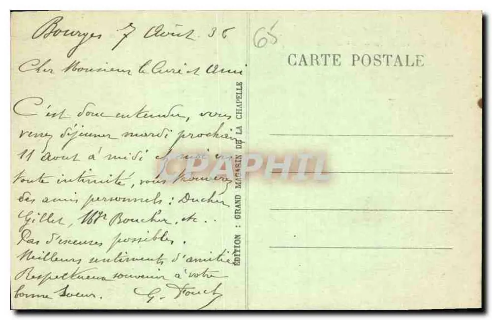 Los Pirineos — Gavarnie — El Caos — Edición Grand Magasin de La Chapelle, n° 282 - Reverso