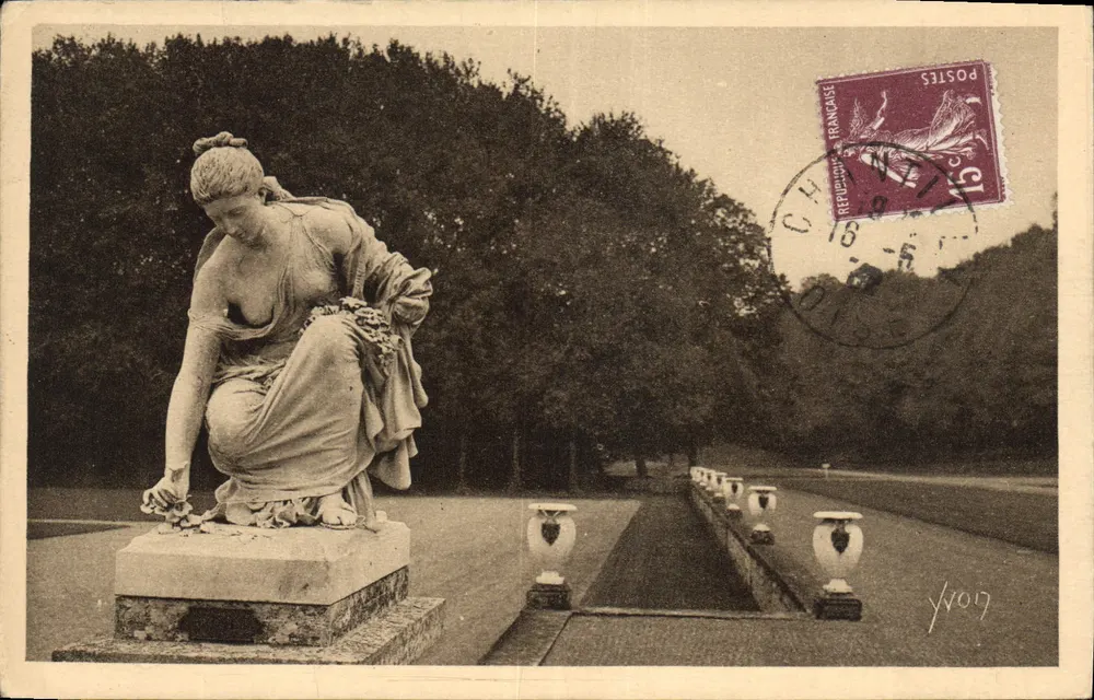 Schloss Chantilly — Der Park und "Proserpine", von Chapu — Künstleredition YVON, Paris - Vorderseite