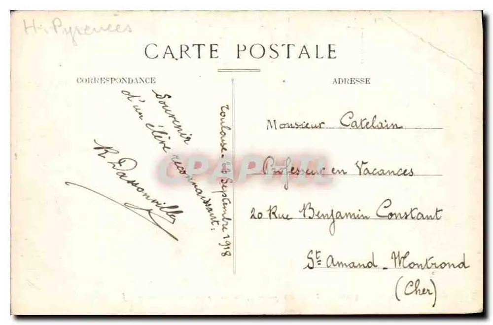 Le Pignemale vom Gipfel des Ardiden aus — Cauterets — J. L. — n° 658 - Rückseite