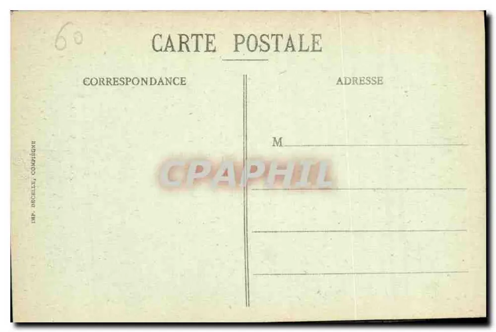 Compiègne - Die Terrasse des Schlosses und die Avenue des Beaux-Monts — Decelle - Rückseite