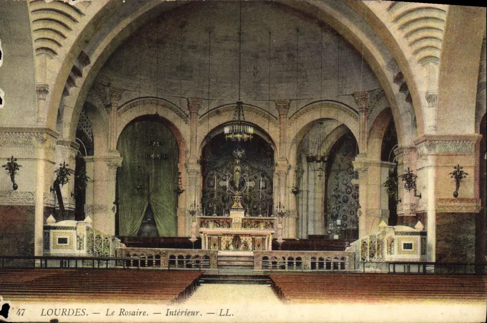Lourdes — O Rosário — Interior — LL. — N° 47 - Frente