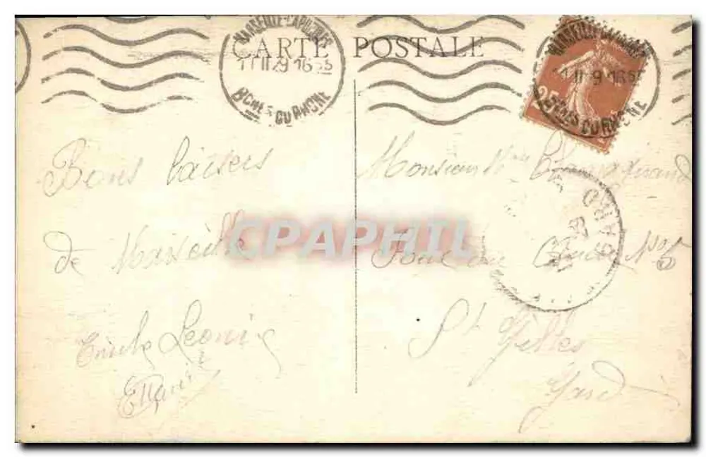 Marselha — Nossa Senhora da Guarda — editor desconhecido, número de série não visível - Verso
