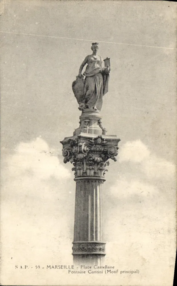 Marseille - Place Castellane - Fontaine Cantini (Hauptmotiv) - Vorderseite
