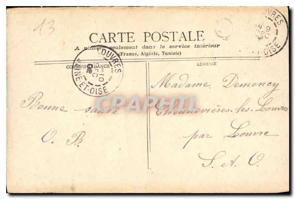 Marseille — Igreja dos Reformados — Staerck Paris - Verso