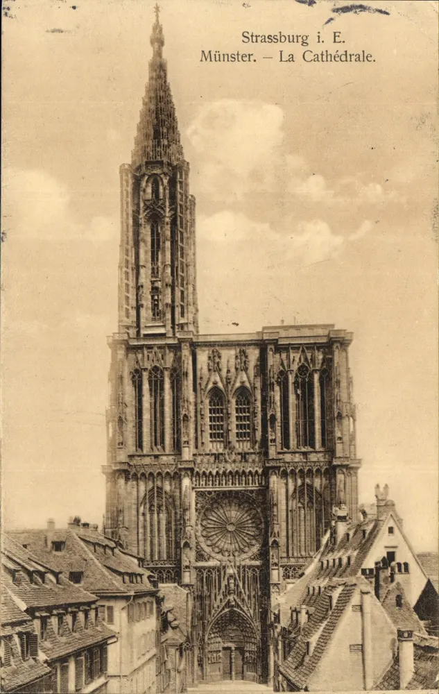 Strasbourg i. E. — A Catedral — editor desconhecido, número de série não visível - Frente