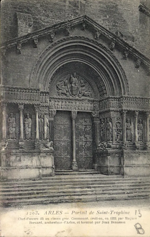 Arles — Portal de São Trofimé — Editor B.D. n°1203 - Frente