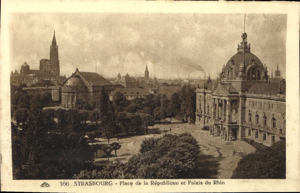 Strasbourg - Place de la République und Palais du Rhin — Seriennummer 166 - Vorderseite