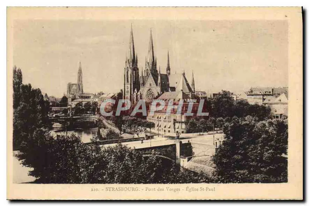Straßburg - Vosgenbrücke - Kirche St. Paul - Vorderseite