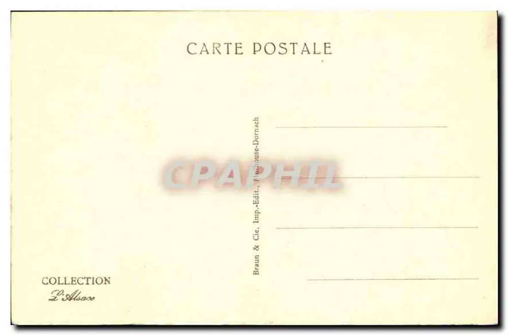 Estrasburgo — Ninho de corujas — Braun & Cie, Imp.-Edit., Pluhause-Dornach, n° 1117 - Verso