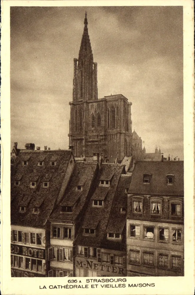 Strasbourg — Die Kathedrale und alte Häuser — M-Netter, n°636 - Vorderseite
