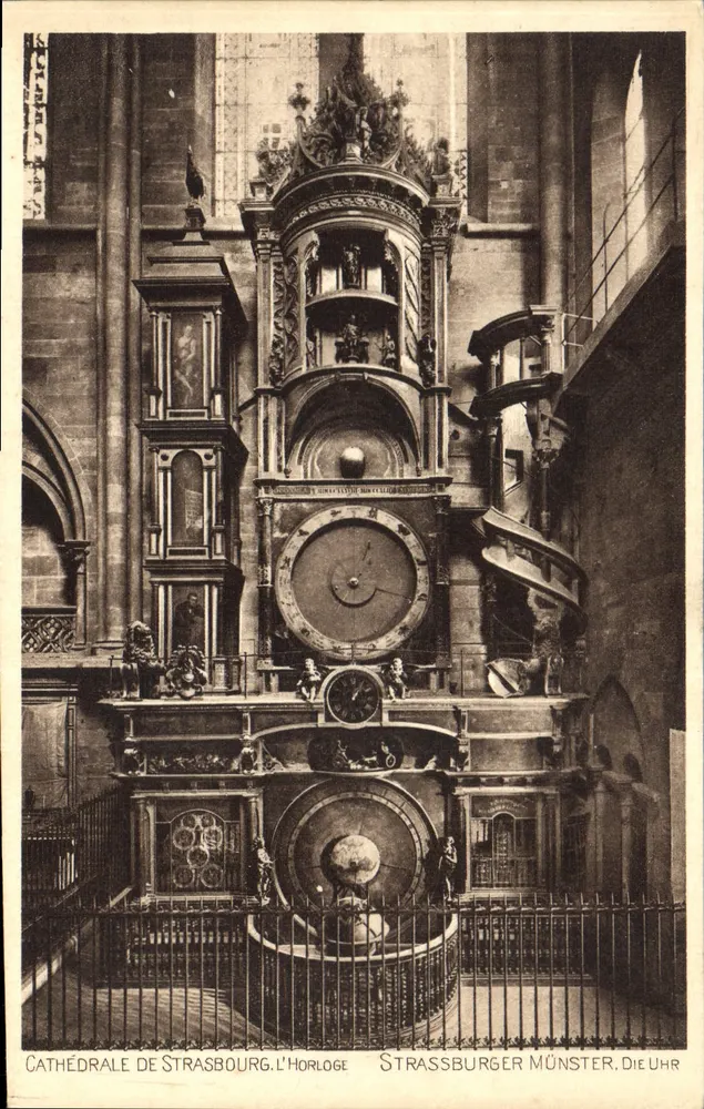 Catedral de Estrasburgo — A Relógio Astronômico — Revue Alsacienne, série 229 - Frente