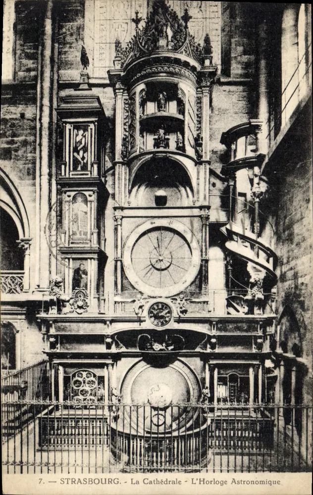 Straßburg — Kathedrale — Astronomische Uhr — Ansichtskarte Nr. 7 - Vorderseite