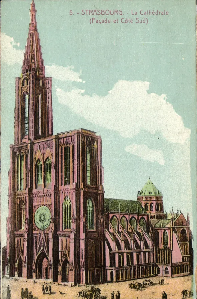 Strasbourg - Die Kathedrale (Fassade und Südseite) — Éditions La Cigale, n°5 - Vorderseite