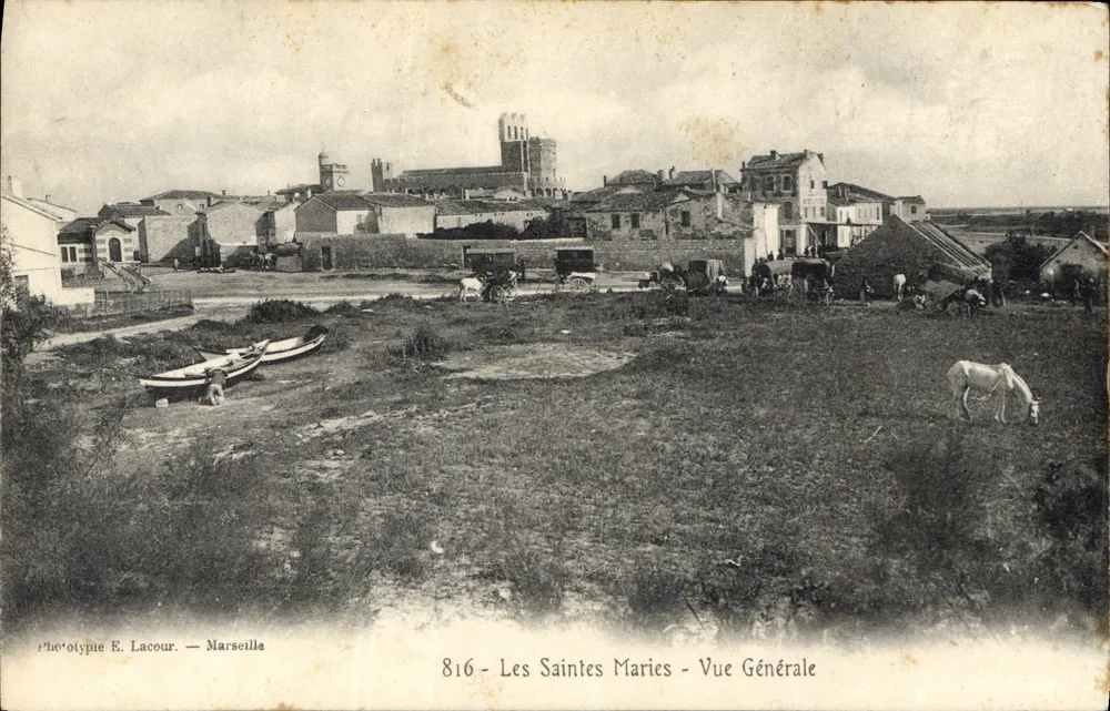 Les Saintes Maries — Allgemeiner Blick — Phototypie E. Lacour — Marseille, n°816 - Vorderseite