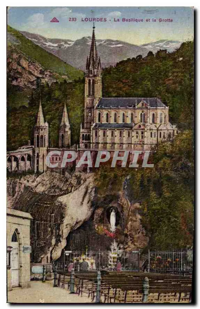 Lourdes - A Basílica e a Gruta — C° dos Arts Photomécaniques, n° 233 - Frente