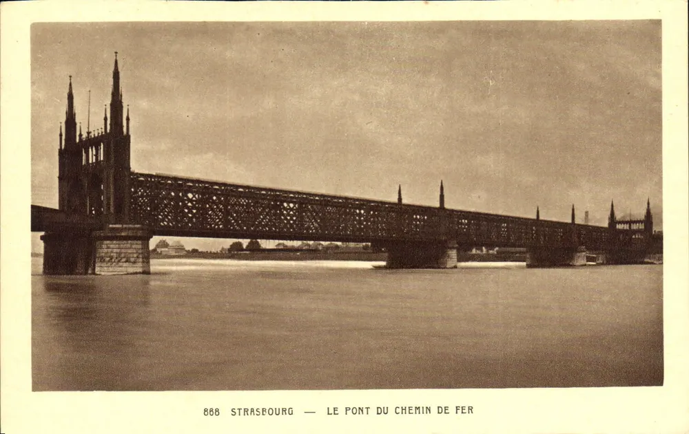 Estrasburgo — O Ponte do Caminho de Ferro — editor Cartes « La Cigogne » - Frente