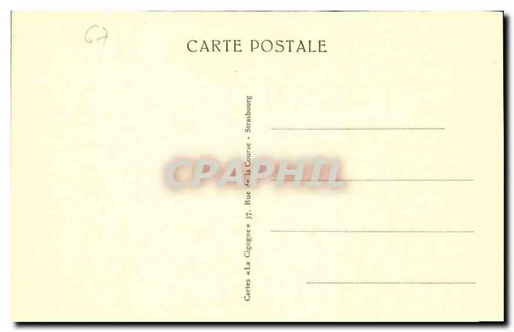 Estrasburgo — O Ponte do Caminho de Ferro — editor Cartes « La Cigogne » - Verso
