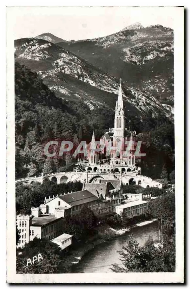 Lourdes — A Basílica e o Gave — APA - Frente