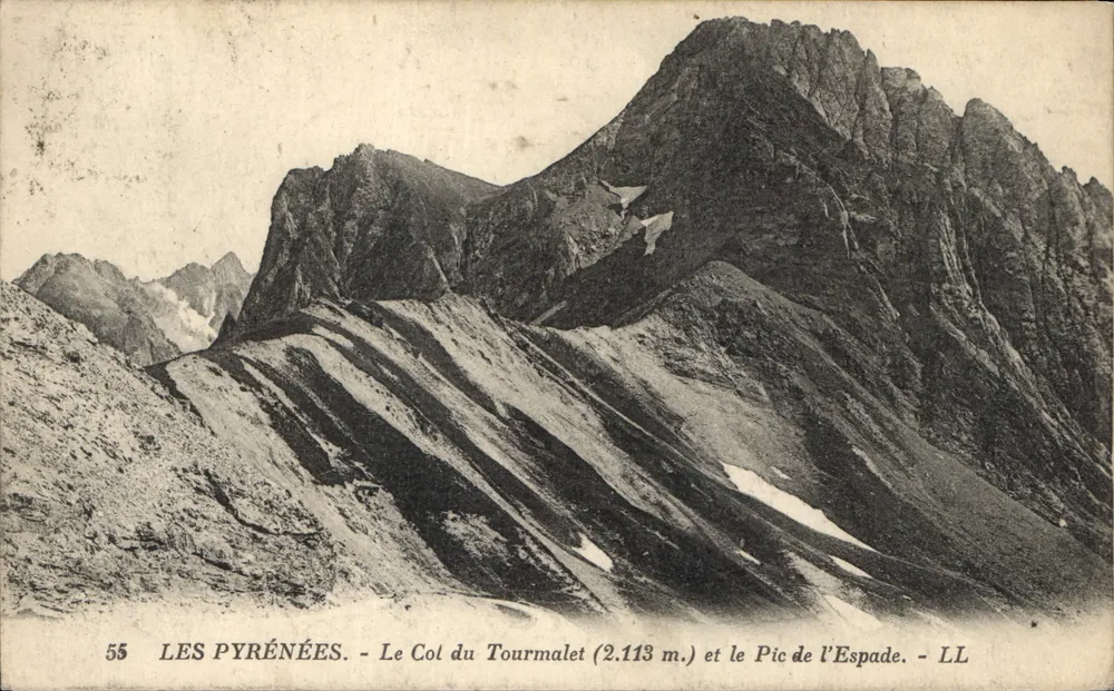 Die Pyrenäen - Der Col du Tourmalet (2.113 m.) und der Pic de l'Espade - LL - Vorderseite