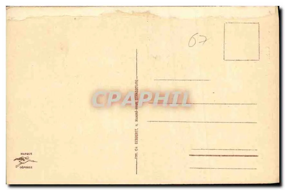 Catedral de STRASBOURG - A Cadeira — editor C. Berberet, Strasbourg - Verso