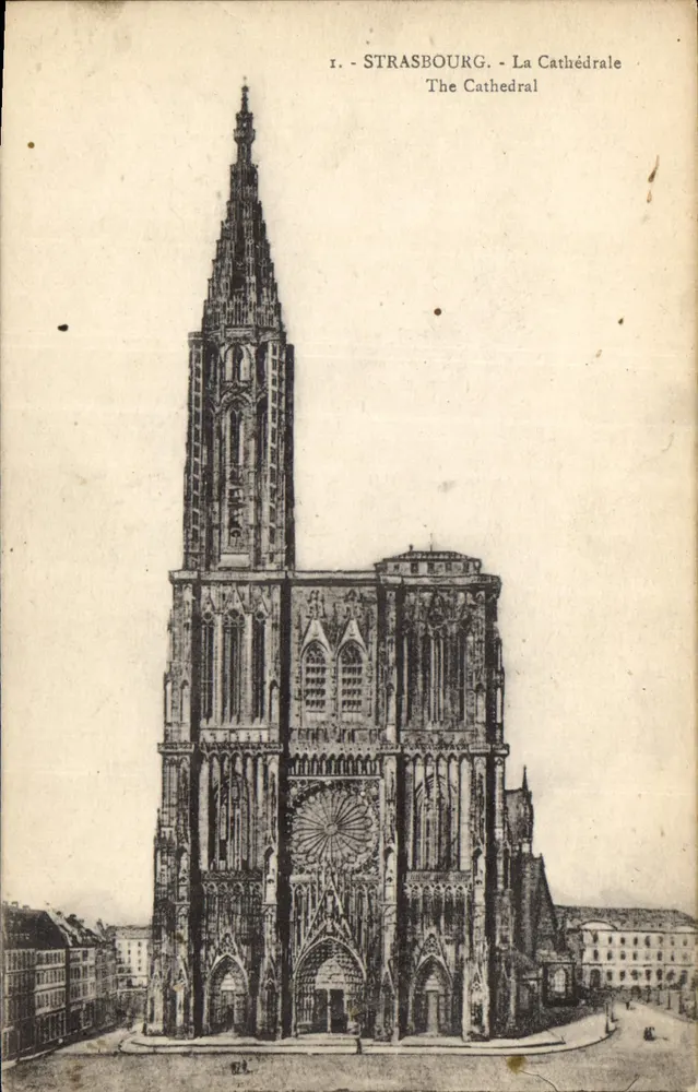 Strasbourg - A Catedral — Editor CH. BERGERET, MARCHE-NEUF STRASBOURG, n°1 - Frente