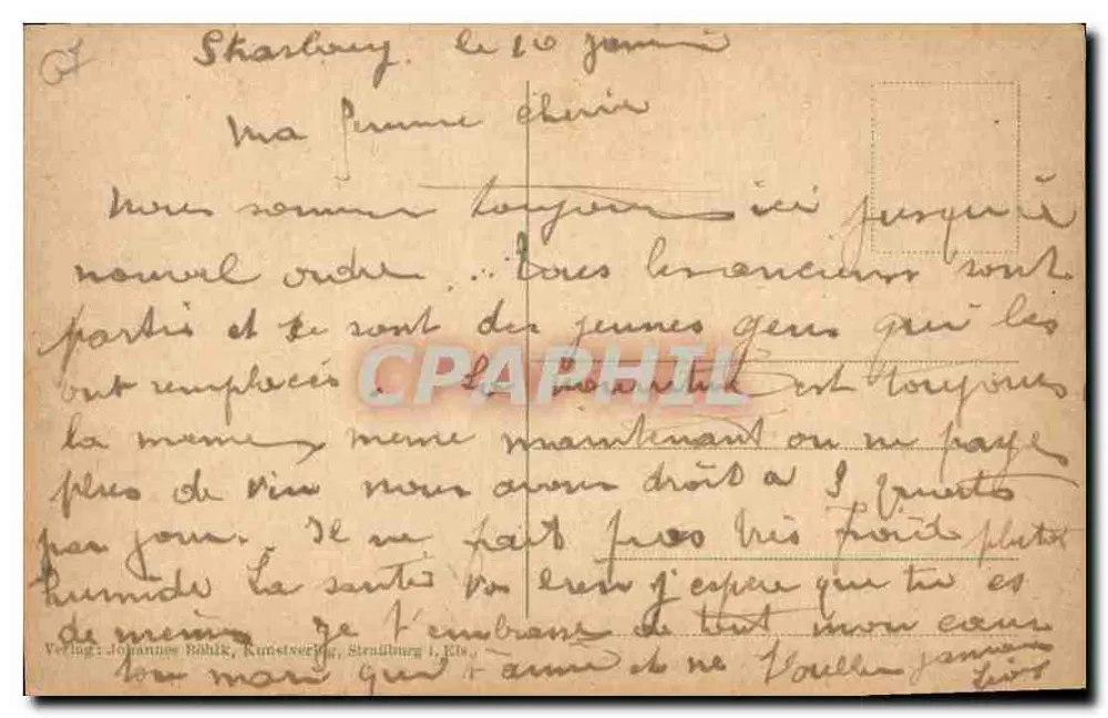 Estrasburgo - Catedral Nossa Senhora — editor Johannes Böhik, série I. E. - Verso