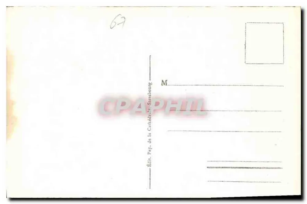 Estrasburgo - A Catedral — Editor: Pap. da Catedral, Estrasburgo, n° 2 - Verso