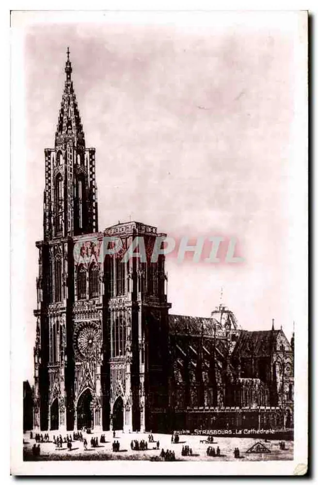Estrasburgo - A Catedral — editor E. L. Maier, Estrasburgo - Frente