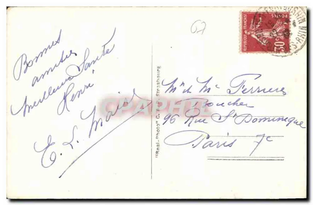 Estrasburgo - A Catedral — editor E. L. Maier, Estrasburgo - Verso