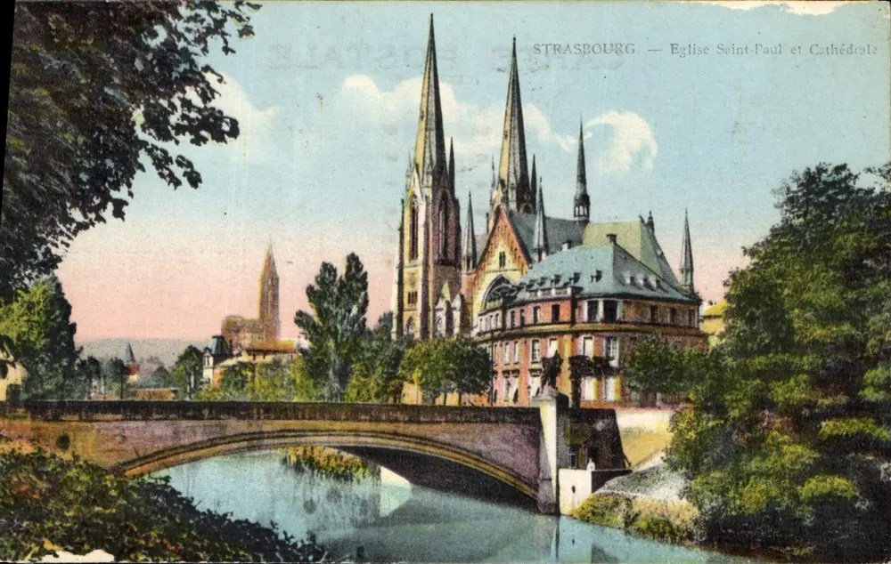 Strasbourg — Kirche Saint-Paul und Kathedrale — Verlag Félix Luth, n° 67 - Vorderseite