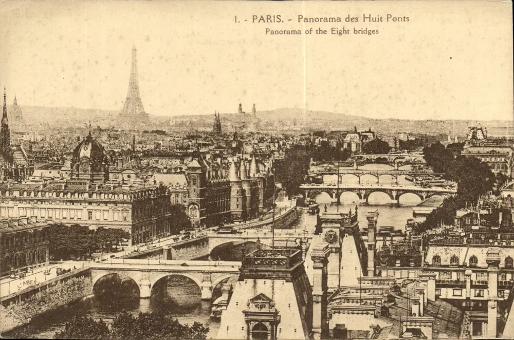 PARIS - Panorama dos Oito Pontes — Imp. pbot. "L'Amateur" Paris - Frente