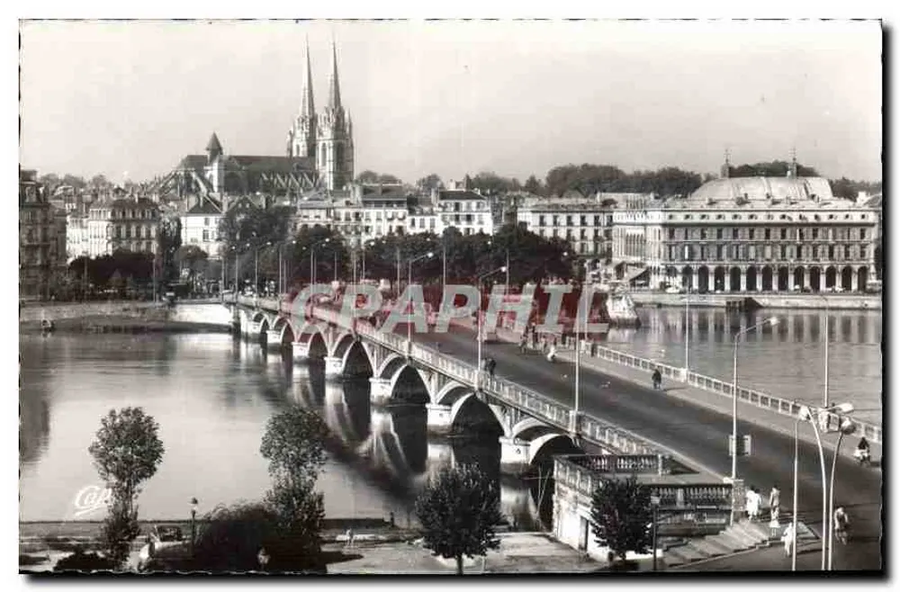 Bayonne — Brücke Saint-Esprit und der Adour — Réal-Photo - Vorderseite