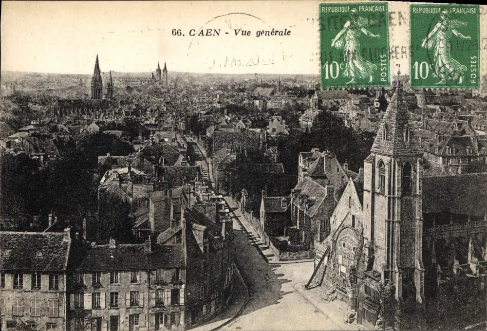 Caen — Vista geral — editor Martin-Docquet, Caen, n°66 - Frente