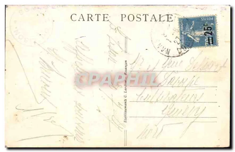 Le Creux Biard — Nans-sous-Sainte-Anne (Doubs) — Éd. C. Larivière Besançon - Rückseite