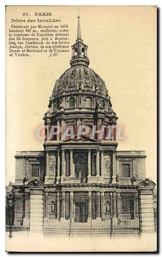 Dôme dos Invalidos — Paris — editor não identificado, n° de série 97 - Frente
