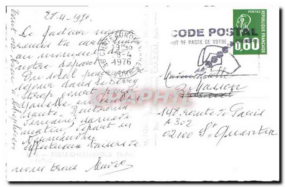 Porta de Château-Roux — editor OREO, n° 144 - Verso
