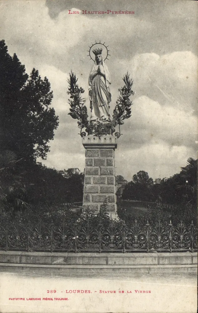 Lourdes - Statue der Jungfrau — Phototypie Labouche, Toulouse, n°289 - Vorderseite
