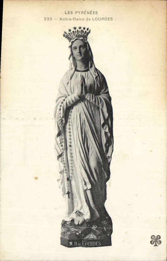 Nossa Senhora de Lourdes — Os Pirineus — Editor N.D. de Lourdes, n° 233 - Frente