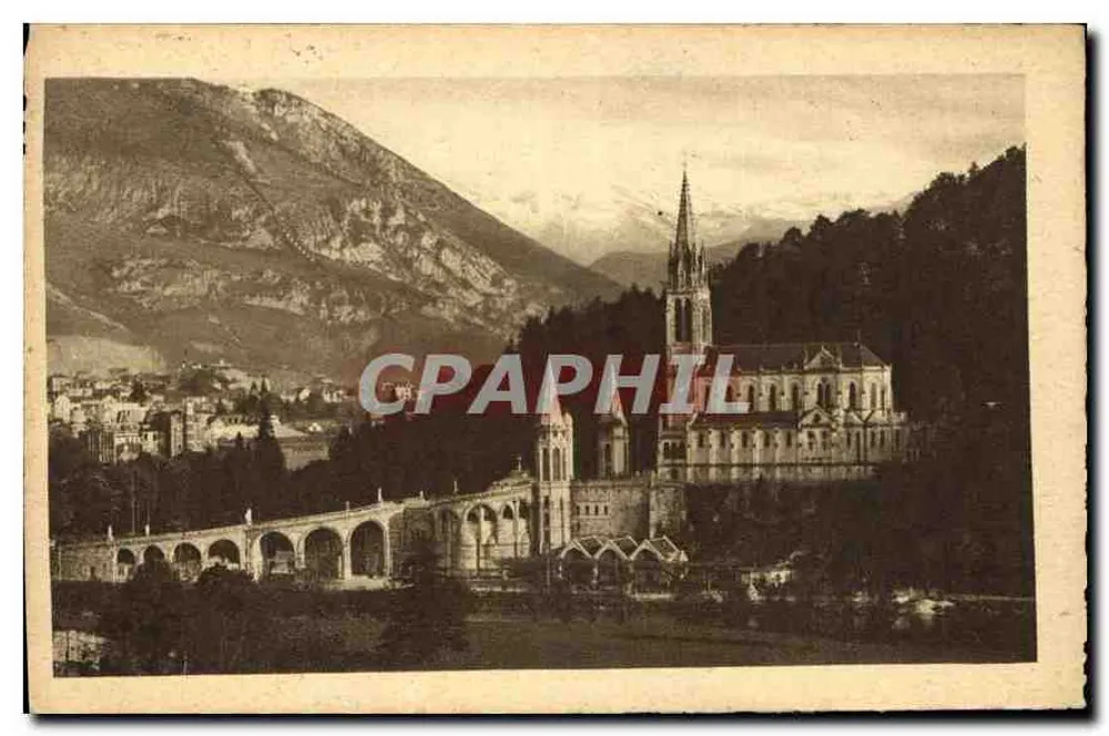 Lourdes — A Basílica e o Pic du Jer — Edição P. DUQUET - Frente