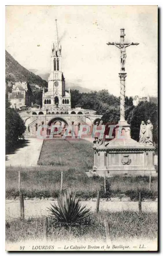 Lourdes — Der Bretonische Calvary und die Basilika — LL. — n°91 - Vorderseite