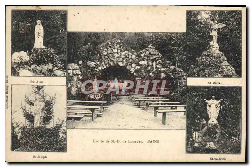 Gruta de N.-S. de Lourdes - BAINS — Coleção Mairy, BAINS - Frente