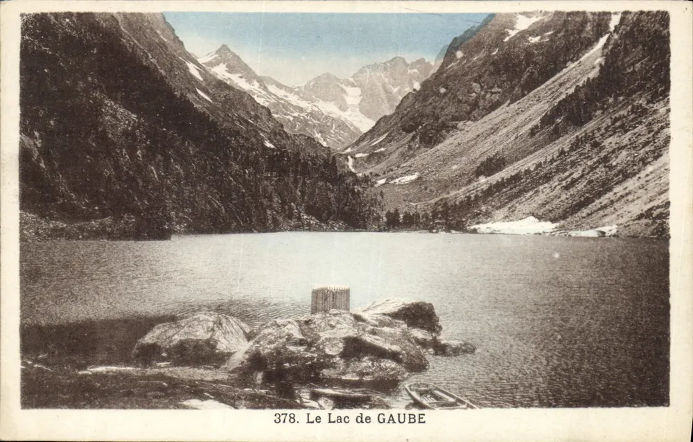 O Lago de GAUBE — vista alpina — editor não identificado, n° de série 378 - Frente