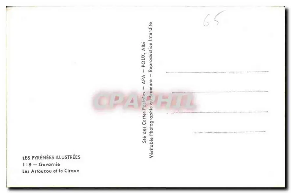 Les Astouzou und der Cirque — Sté des Cartes Postales — n° 118 - Rückseite
